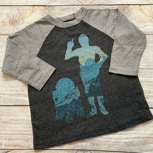 Love + Art Kids Star Wars Baseball Style Graphic Tshirt Size 3T